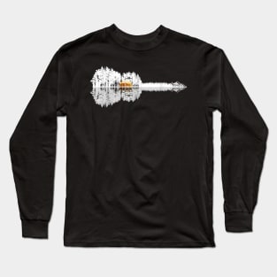 Funny Guitar Lake Shadow Love Guitar Musician Long Sleeve T-Shirt